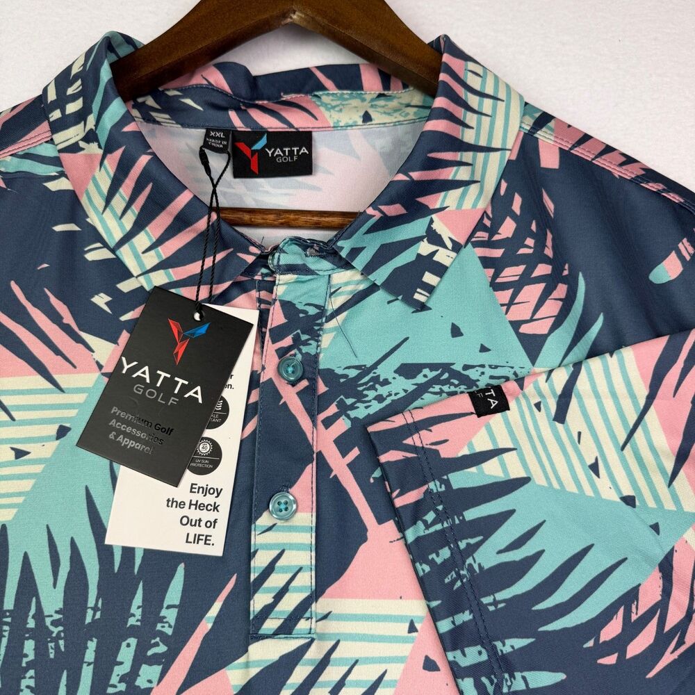 Yatta Golf Tropical Print Polo Shirt 2XL NWT
